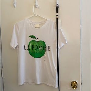 H&M - White T-shirt w/ Black Belt